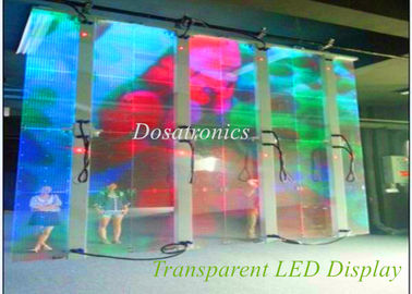 چین نمایشگر بزرگ شیشه ای شفاف SMD 3535، 1R1G1B P12 شفاف رهبری دیوار ویدئو تامین کننده